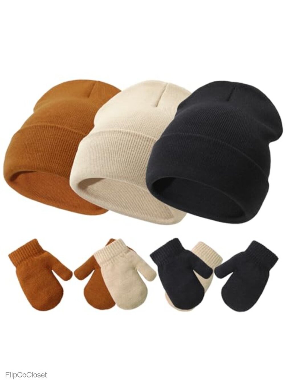Baby Hats and Mittens Set Infant Toddler Beanie Cap Newborn Gloves
